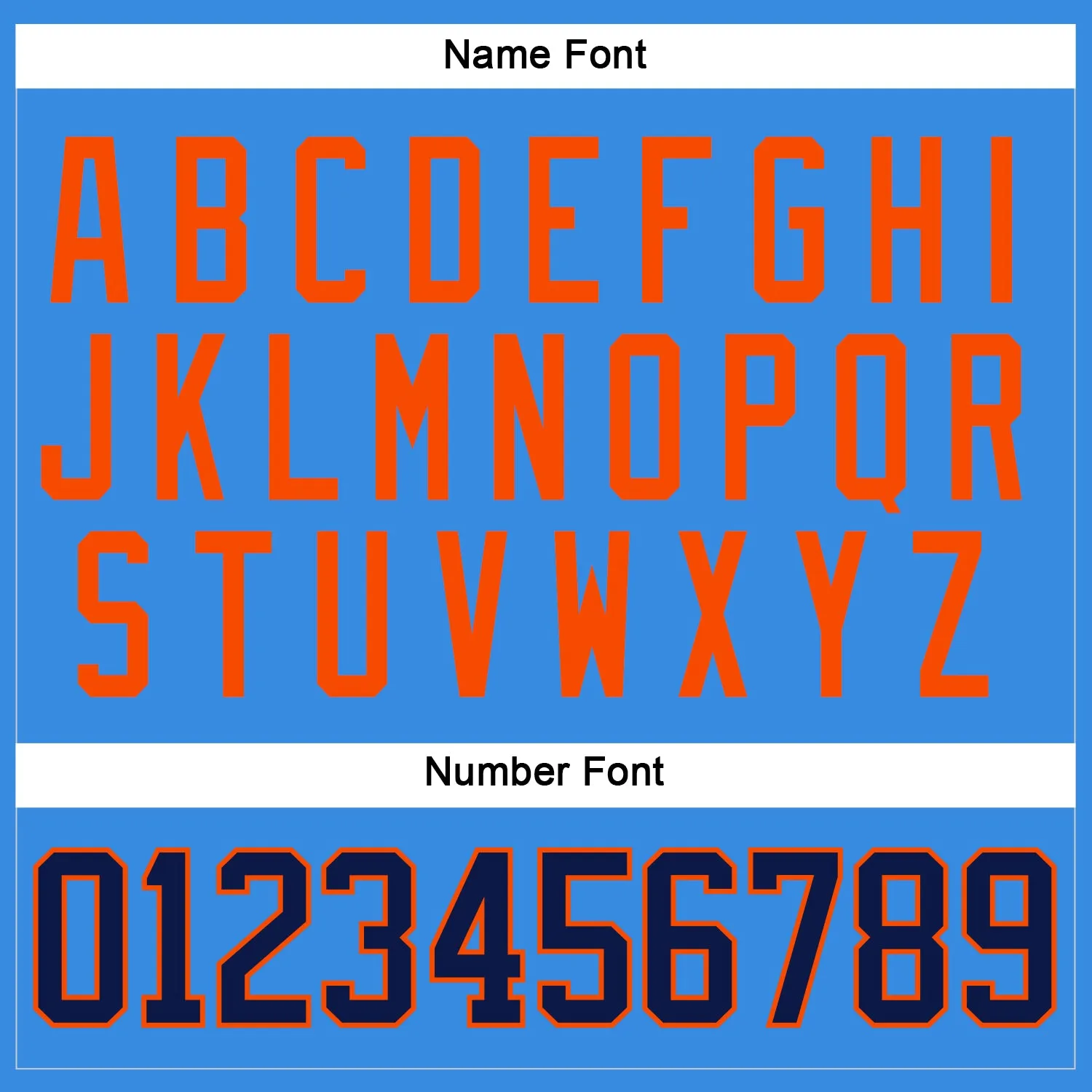 Custom Powder Blue Navy-Orange Hockey Jersey