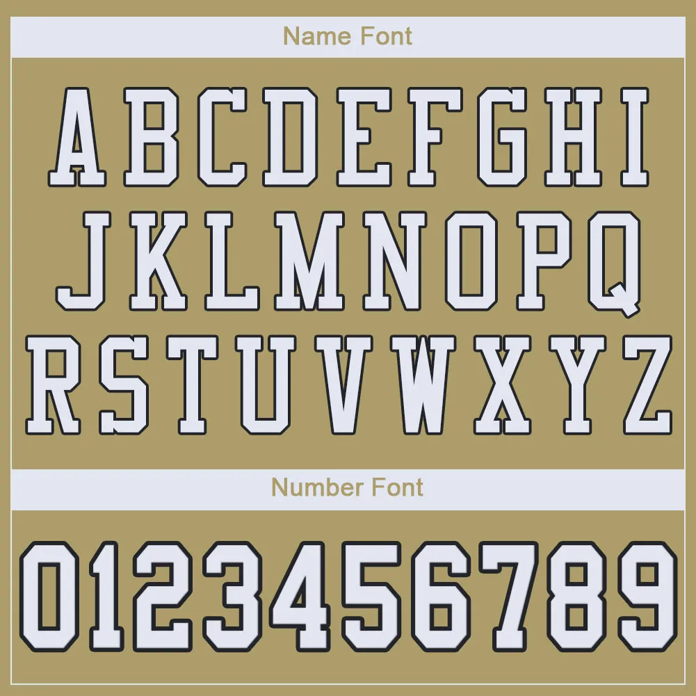 Custom Vegas Gold White-Black Mesh Authentic Football Jersey