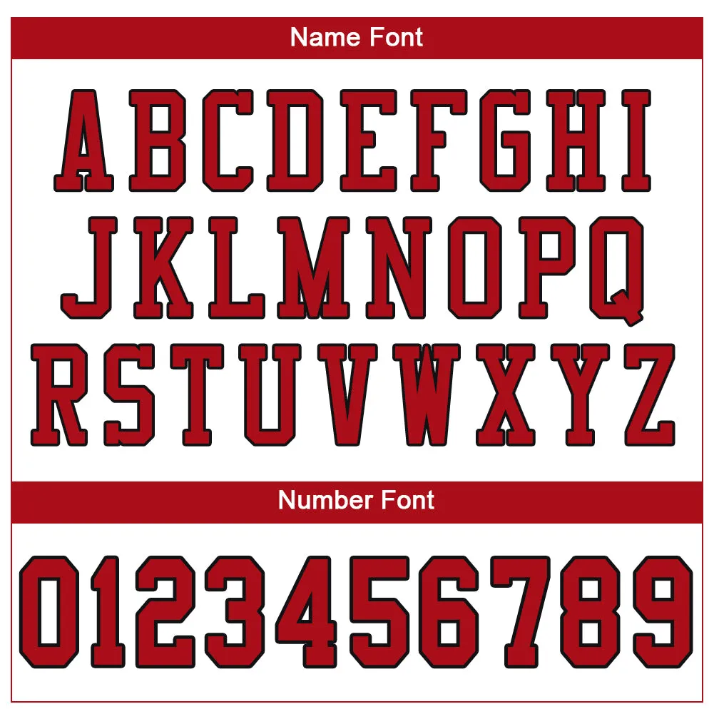 Custom White Red-Black Mesh Authentic Football Jersey