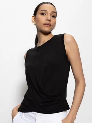 Draped Tank Black