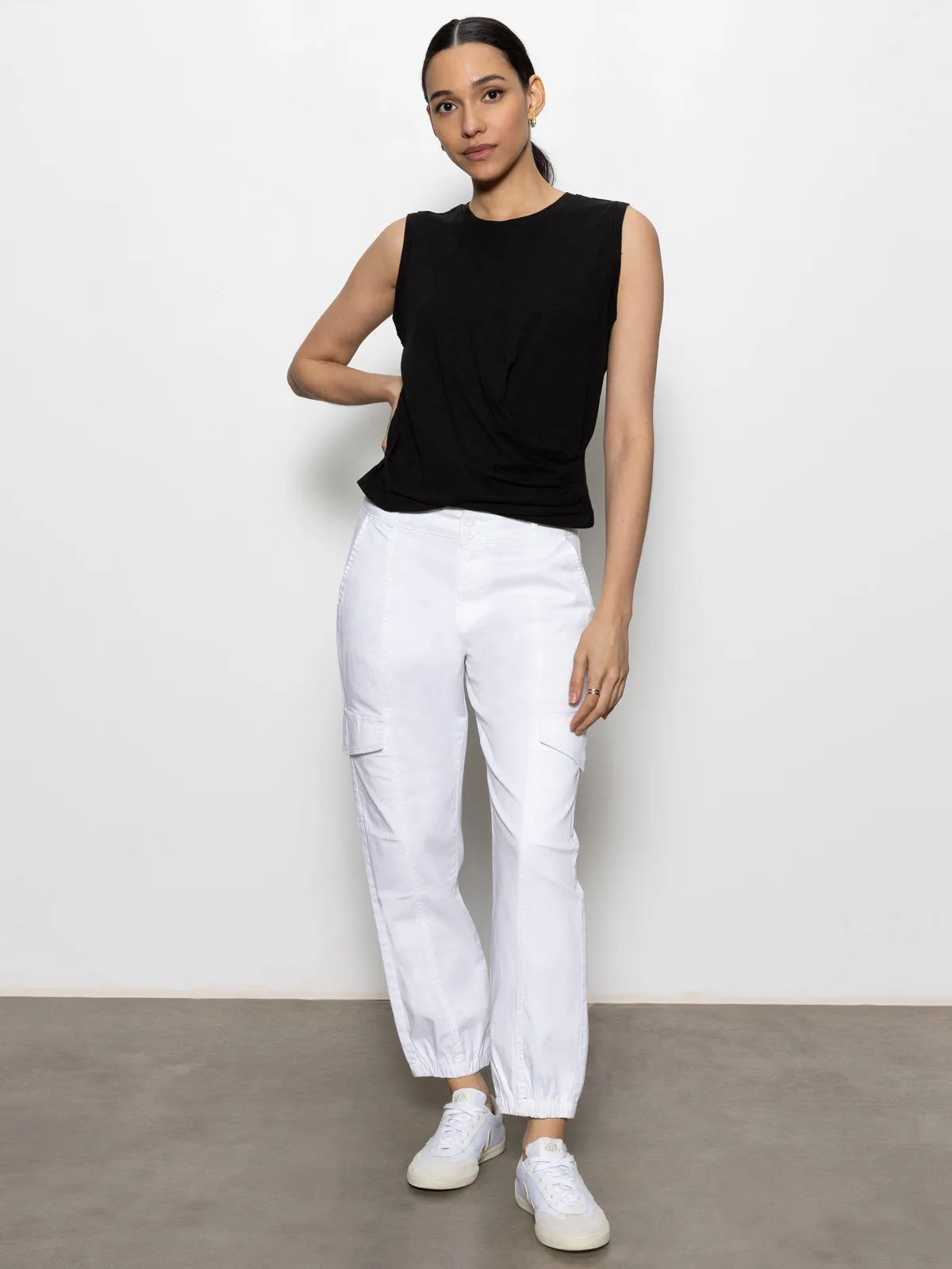 Draped Tank Black