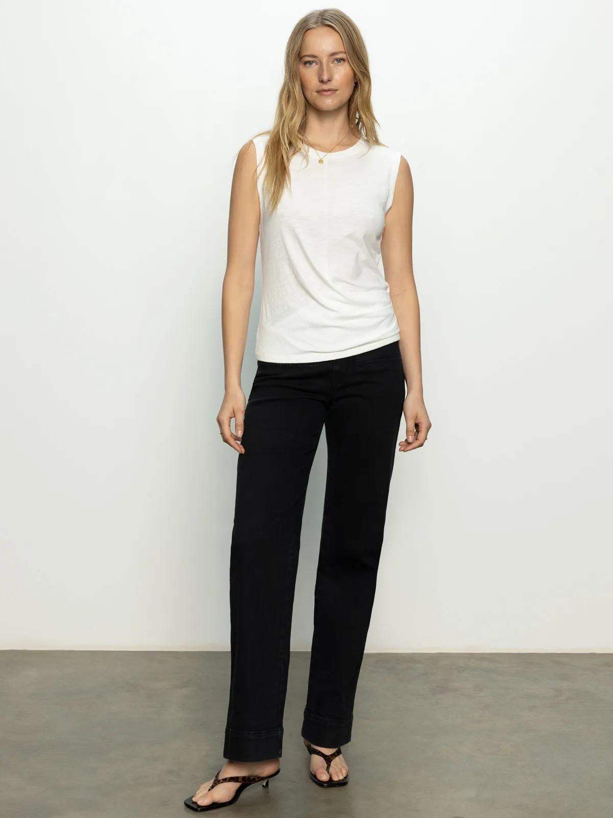 Draped Tank White