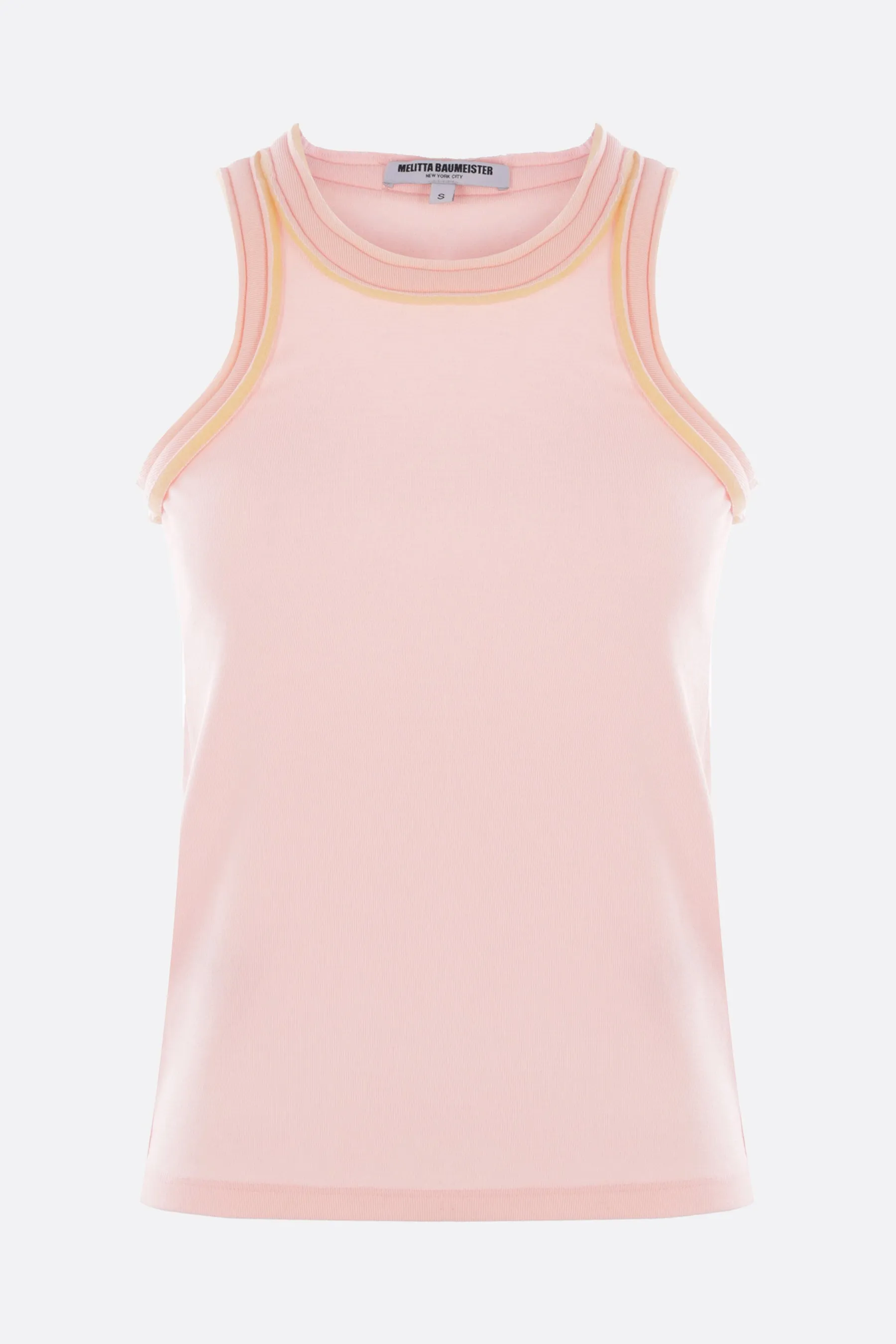 foamy edge tank top in rib jersey