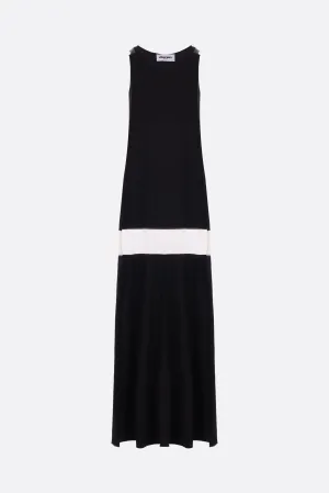 jersey and mesh tank dress