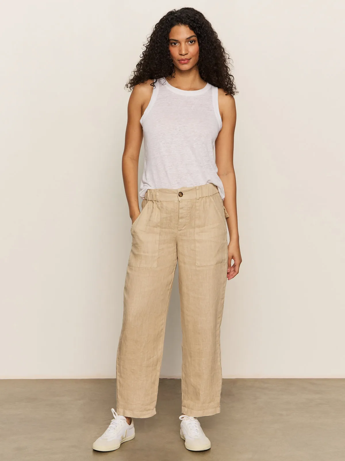 Linen Tank White