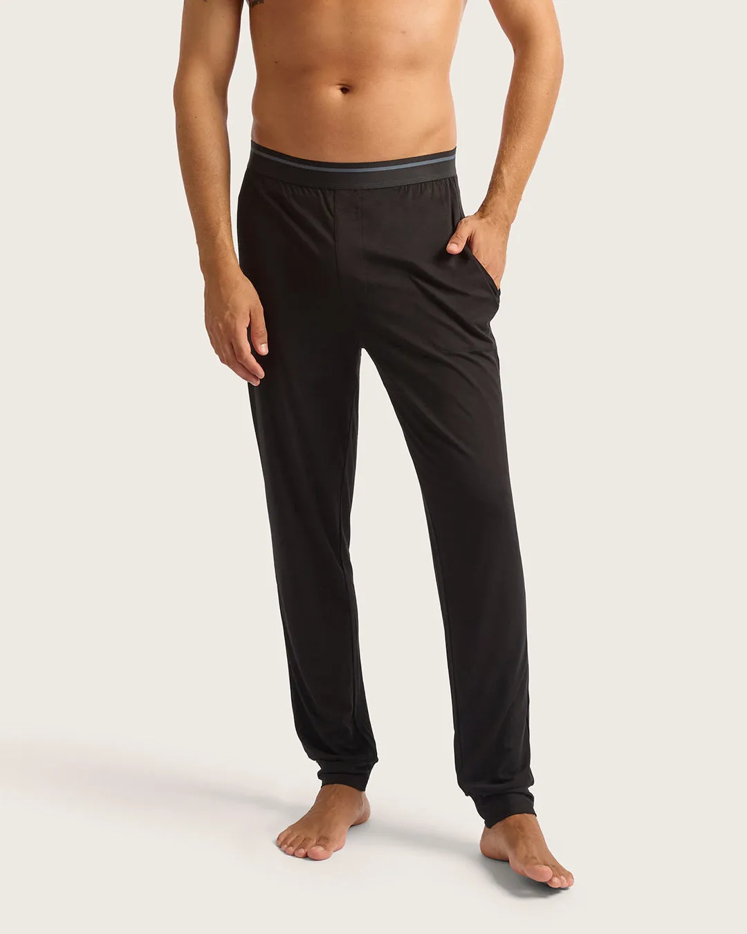 Men's Cuffed Sleep Pant - Black