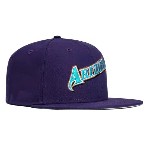 New Era 59Fifty Arizona Diamondbacks 1998 Jersey Hat - Purple. Teal. Metallic Copper