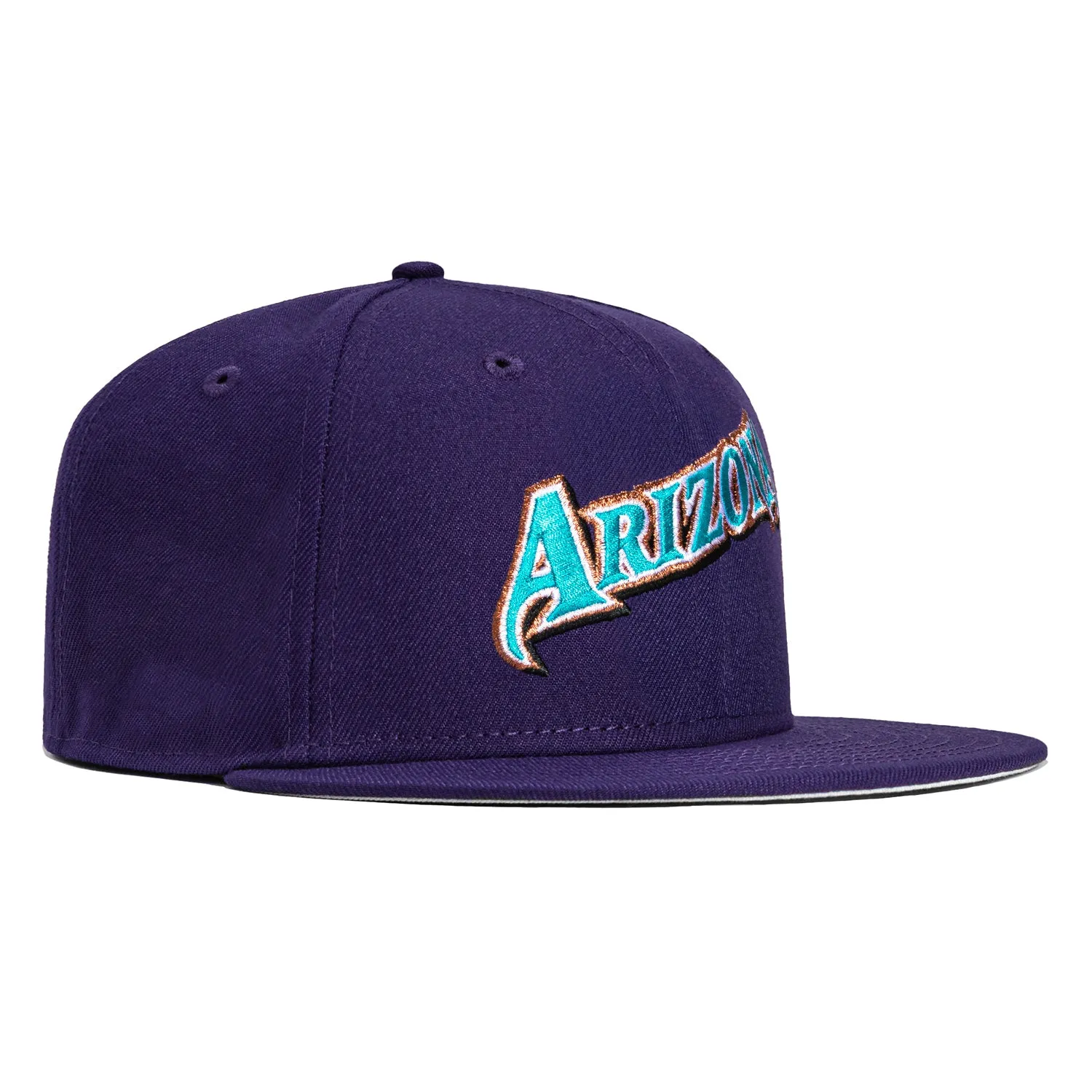 New Era 59Fifty Arizona Diamondbacks 1998 Jersey Hat - Purple. Teal. Metallic Copper