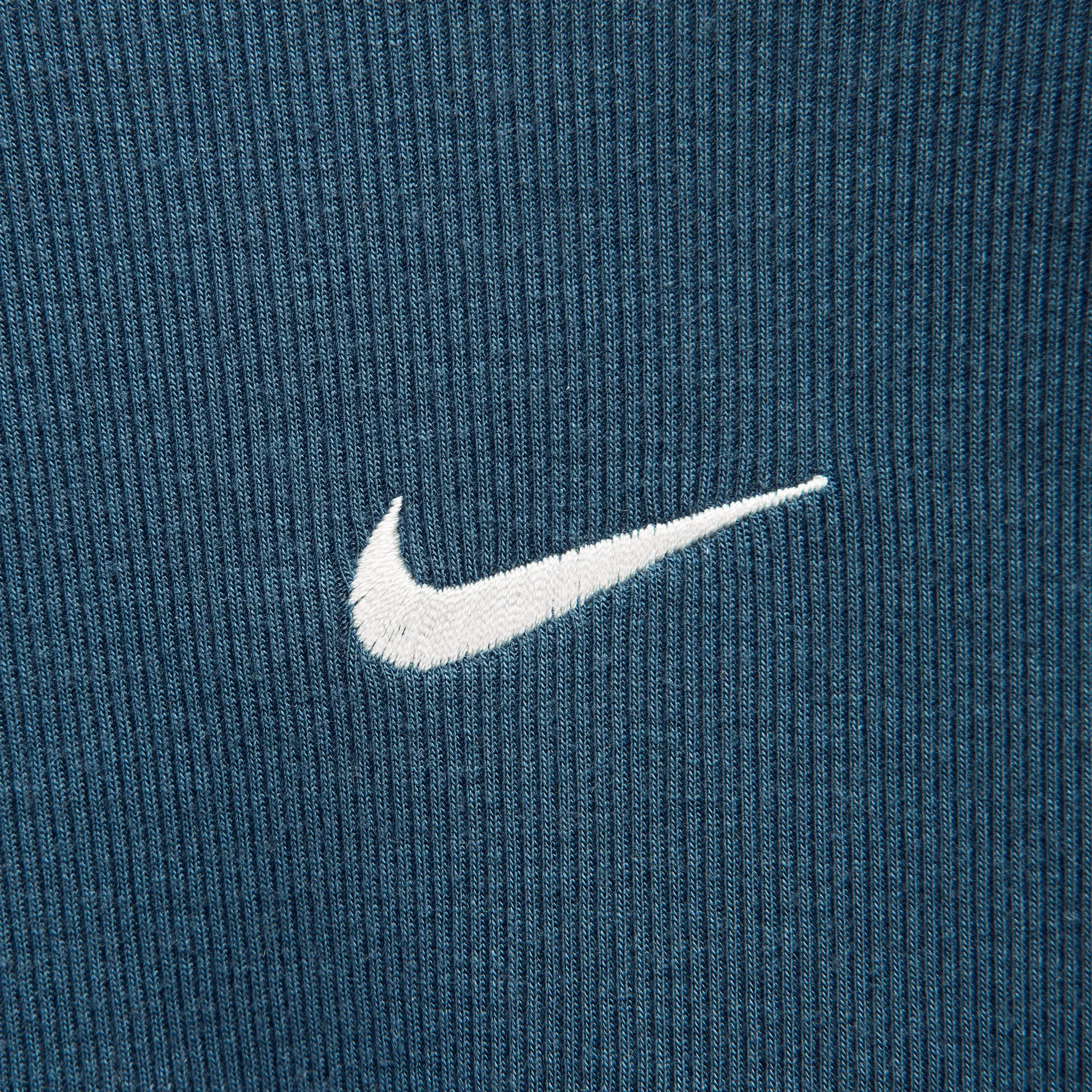 Nike Women's Tight Cropped Mini-Rib Tank Top Armory Navy / Sail