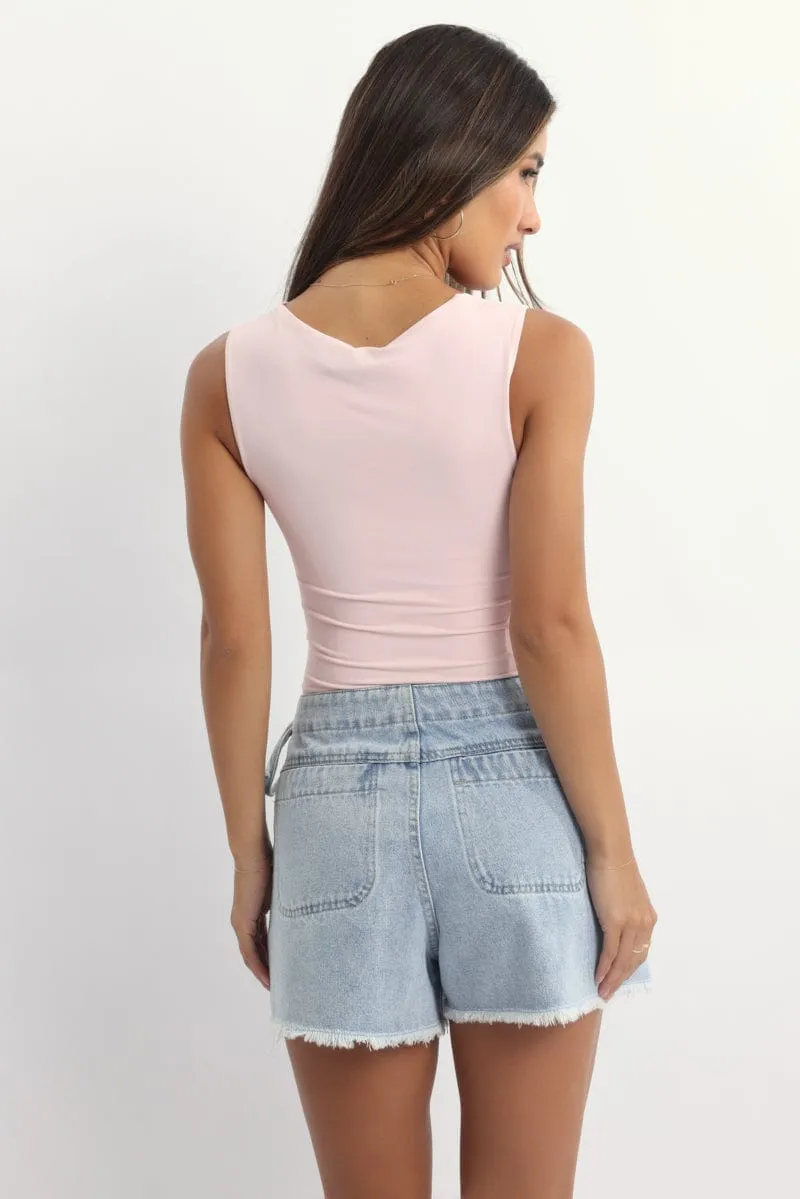 Pink Supersoft Bodysuit Sleeveless