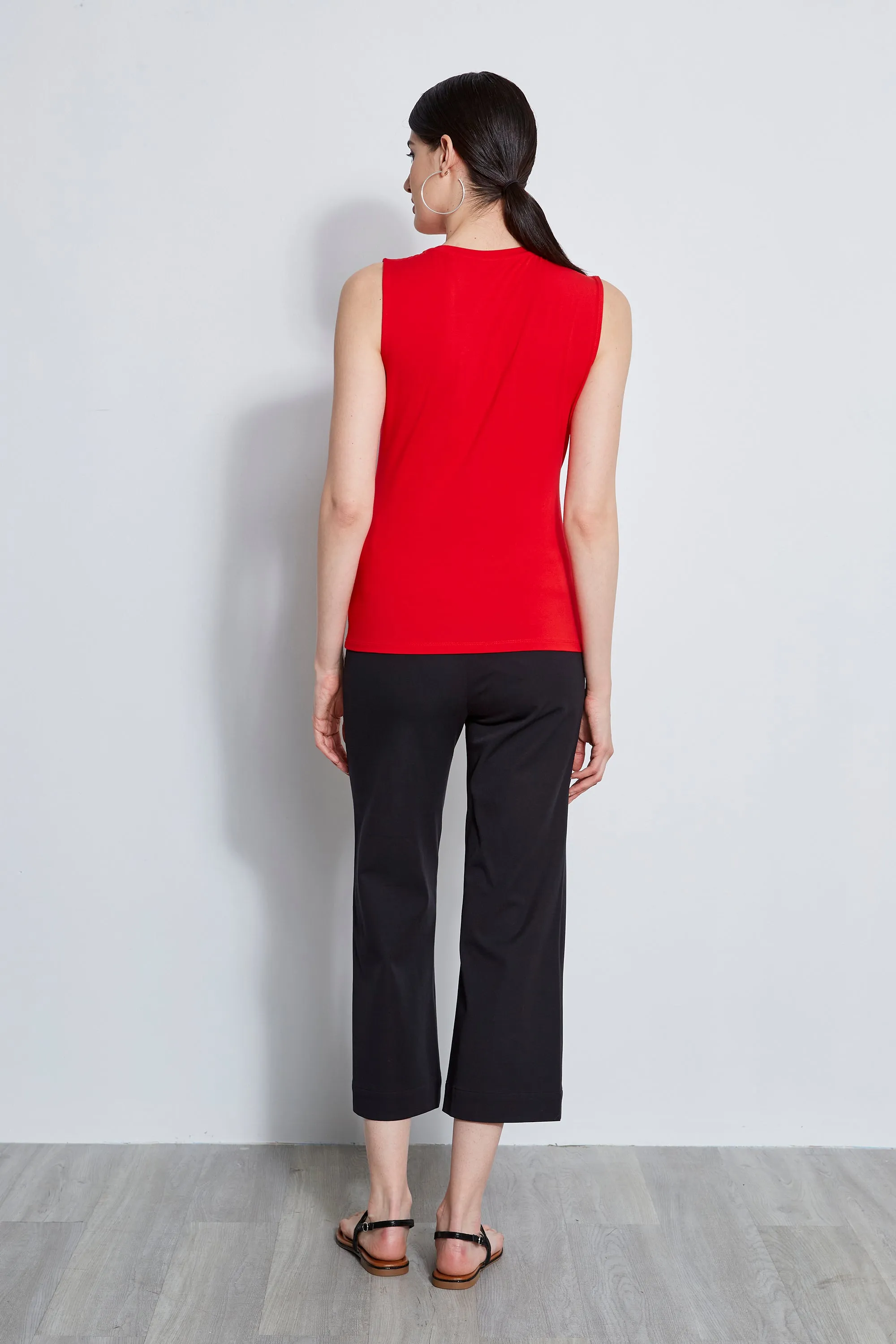 Sleeveless Asymmetric Twist Knit