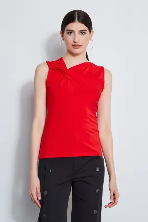 Sleeveless Asymmetric Twist Knit