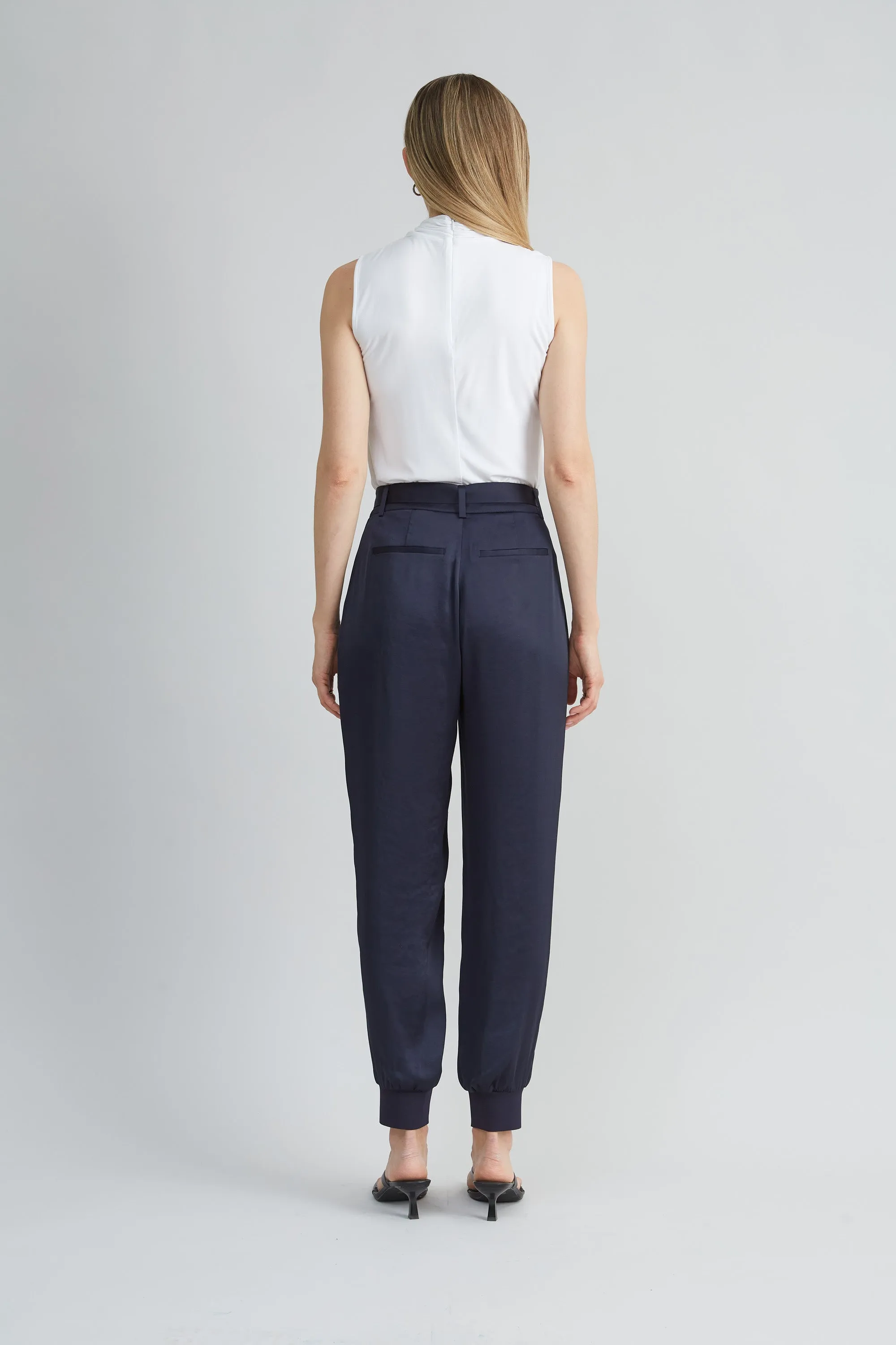 Sleeveless Twist Neck Knit