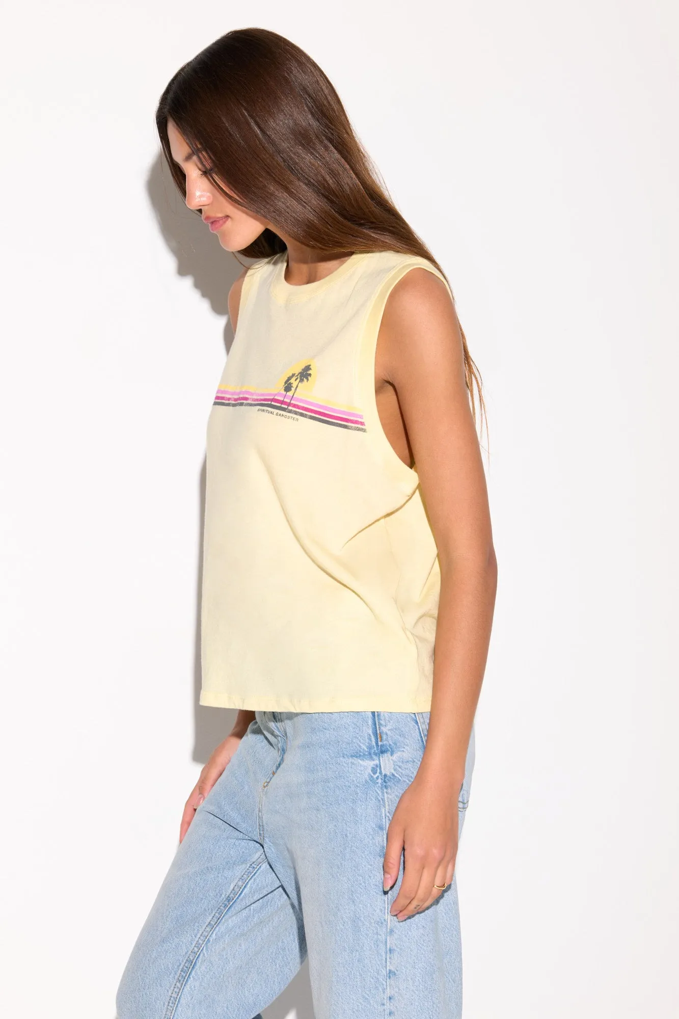Sunset Stripe Bowery Tank