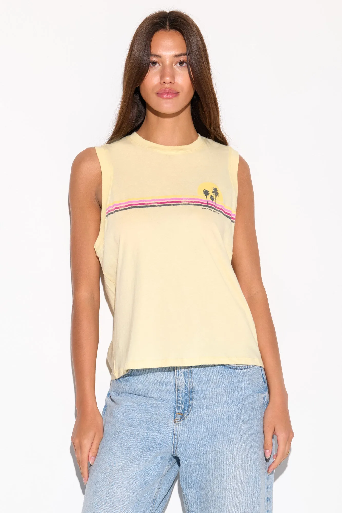 Sunset Stripe Bowery Tank