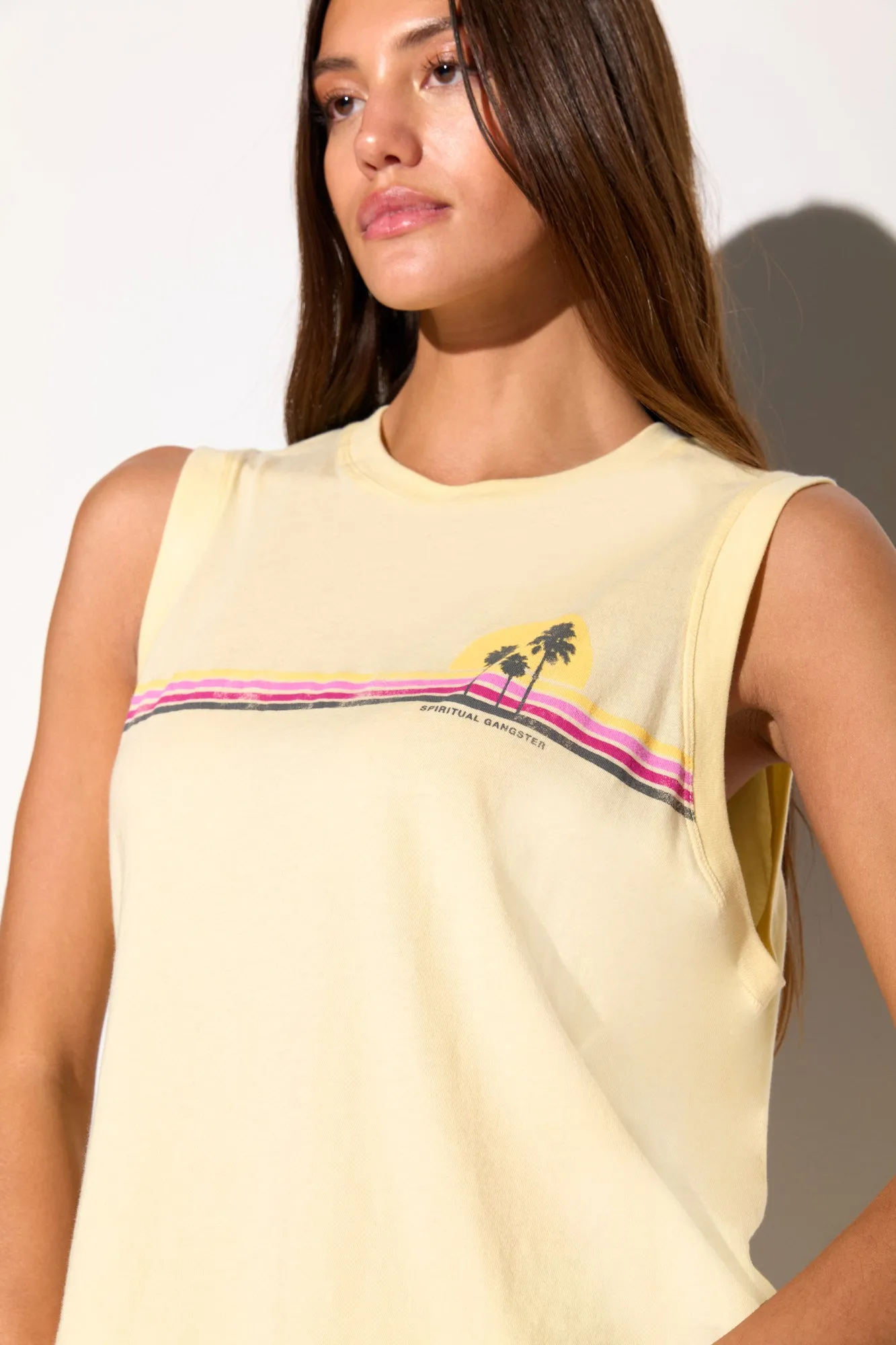 Sunset Stripe Bowery Tank