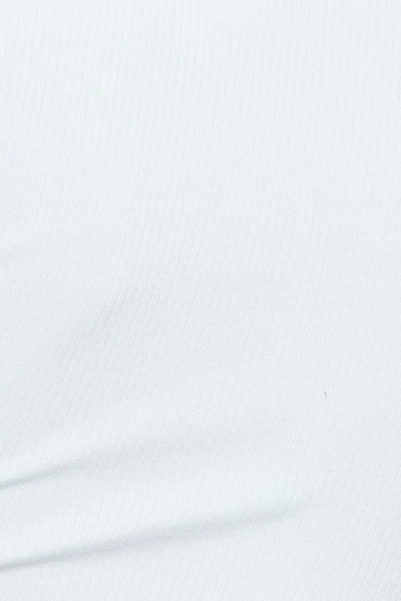 White Jersey Tank Ribbed