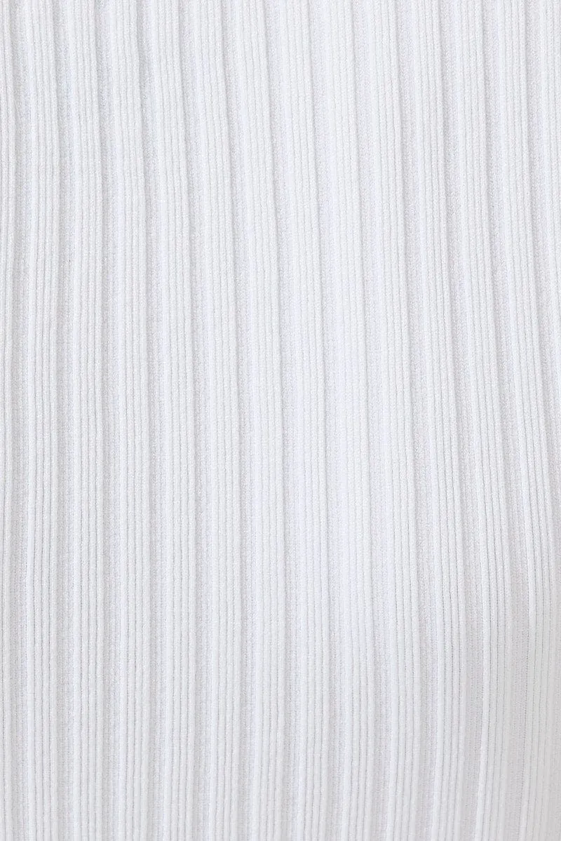 White Tank Top Crew Neck Seamless